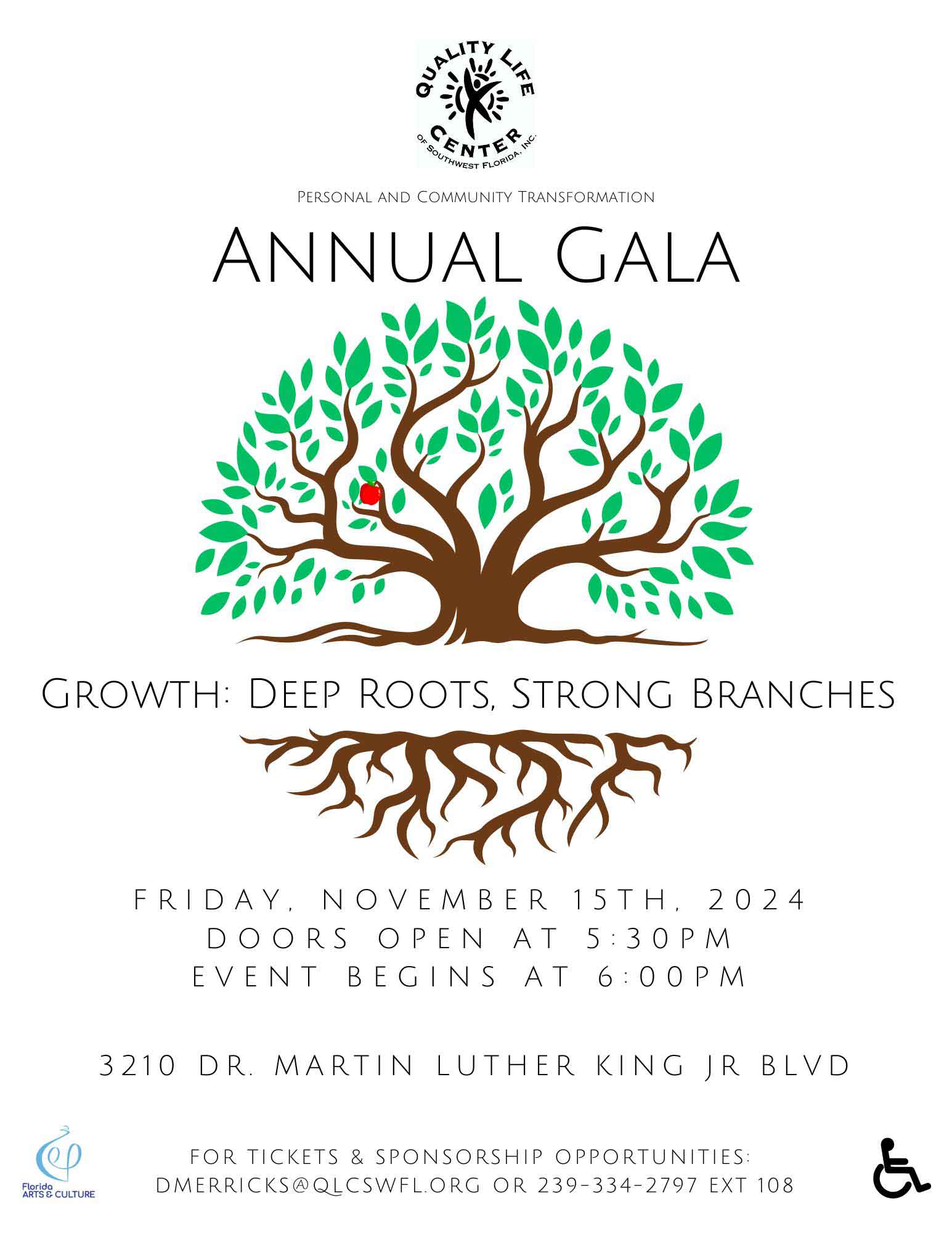 Flyer for The QLC 2024 Annual Gala Event