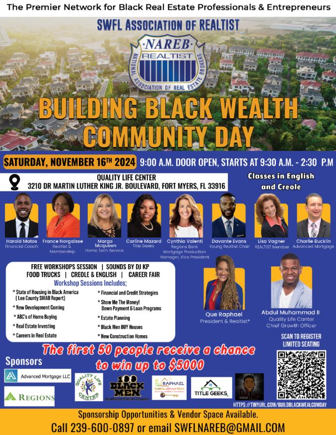 Flyer for NAREB Building Black Wealth Day